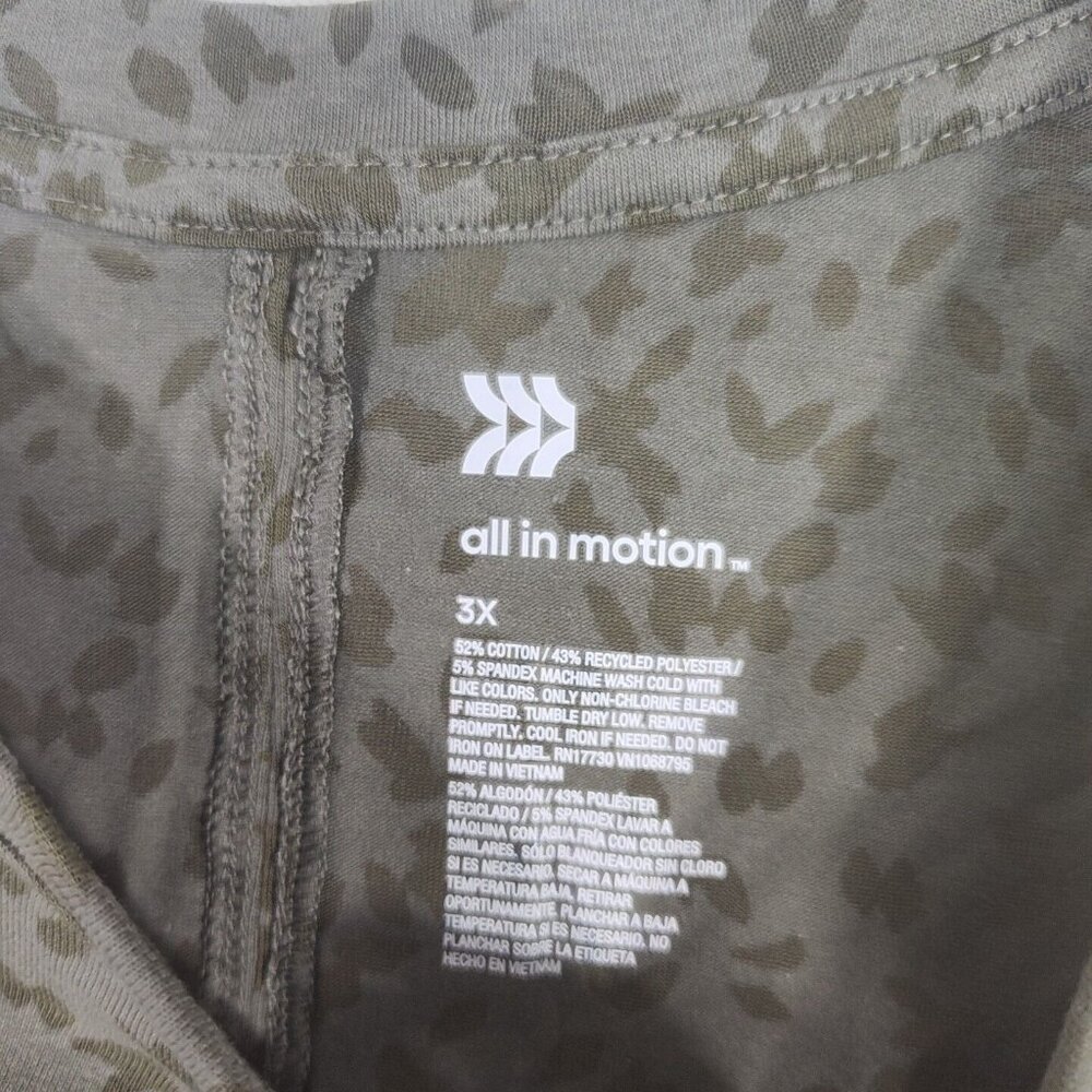 All In Motion Cropped Tank Top Women Size 3X Dark Olive Green Sleeveless NEW - Picture 6 of 7